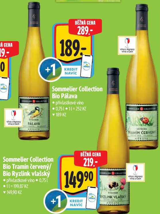Sommelier Collection Bio Tramín červený/Bio Ryzlink vlašský, 0,75 l