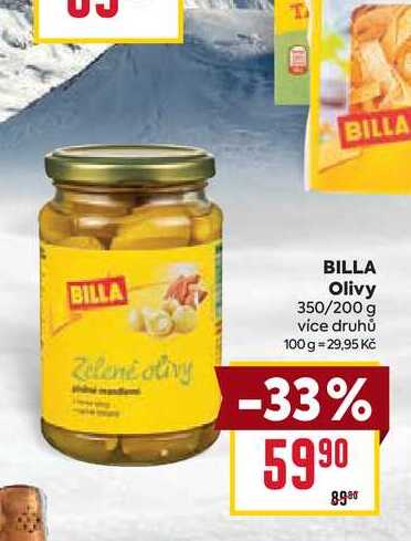 BILLA Olivy 350/200 g 