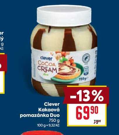 Clever Κakaová pomazánka Duo 750 g