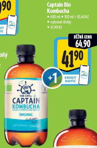 Captain Bio Kombucha, 400 ml