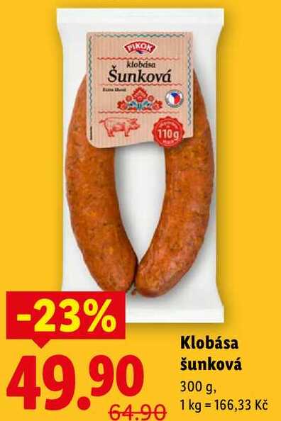 Klobása šunková, 300 g