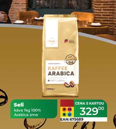 Seli káva 1kg 100% Arabica zrno 