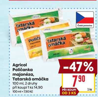 Agricol Poličanka majonéza, Tatarská omáčka 100 ml