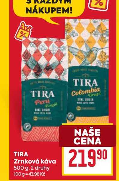 TIRA Zrnková káva 500 g