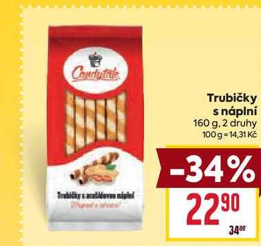 Trubičky s náplní 160 g