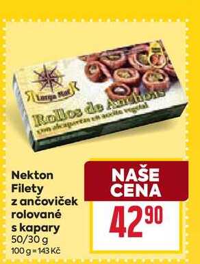 Nekton Filety z ančoviček rolované s kapary 50/30 g