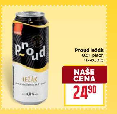 Proud ležák 0,51, plech