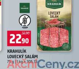 KRAHULÍK LOVECKÝ SALÁM 75 g