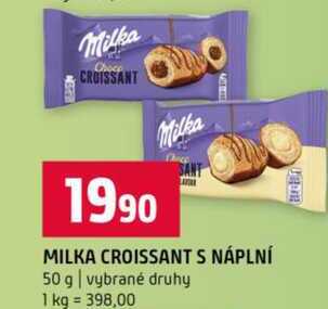 MILKA CROISSANT S NÁPLNÍ 50 g vybrané druhy 
