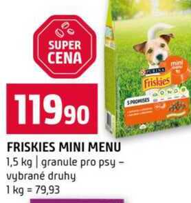 FRISKIES MINI MENU 1,5 kg granule pro psy vybrané druhy 