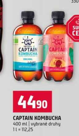 CAPTAIN KOMBUCHA 400 ml vybrané druhy 