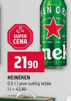HEINEKEN 0,5l pivo světlý ležák 