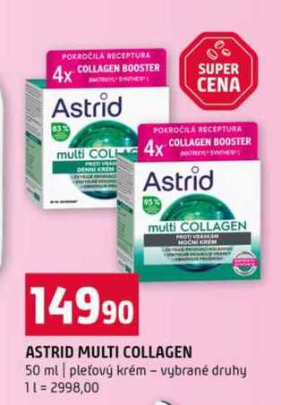 ASTRID MULTI COLLAGEN 50 ml pleťový krém vybrané druhy 