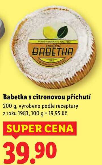 Babetka s citronovou příchutí, 200 g