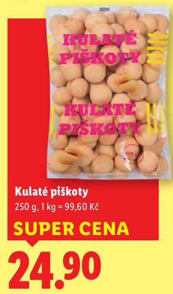 Kulaté piškoty, 250 g