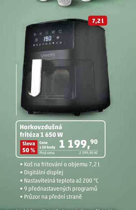 Horkovzdušná fritéza 1 650 W