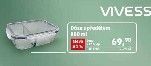 Dóza s předělem 800 ml