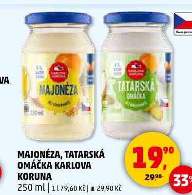 TATARSKÁ OMÁČKA KARLOVA KORUNA, 250 ml