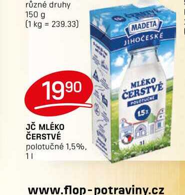JČ MLÉKO ČERSTVÉ polotučné 1,5%. 11