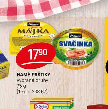 HAMÉ PAŠTIKY vybrané druhy 75 g 