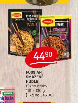 FUSSIAN SMAŽENÉ NUDLE různé druhy 118 -130 g 