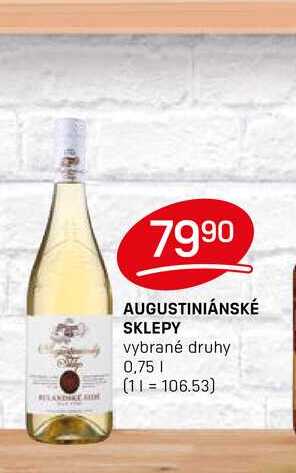 AUGUSTINIÁNSKÉ SKLEPY vybrané druhy 0,75l