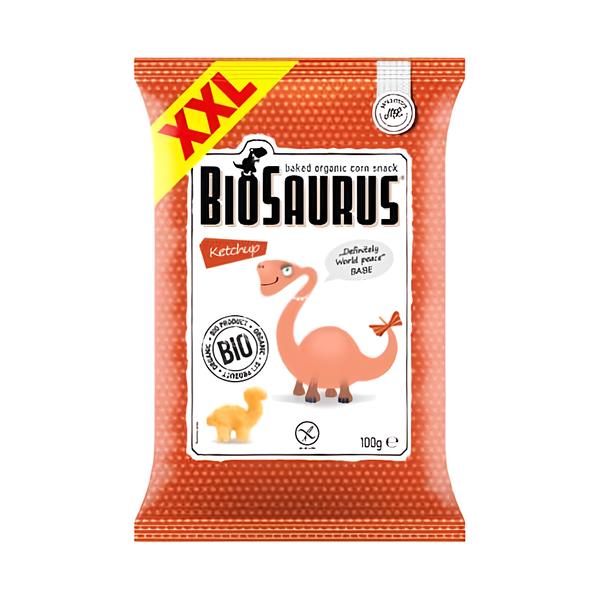 Biosaurus Bio kukuřičné křupky s příchutí kečupu XXL