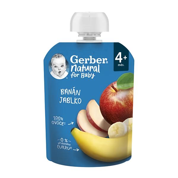 Gerber Natural kapsička banán a jablko