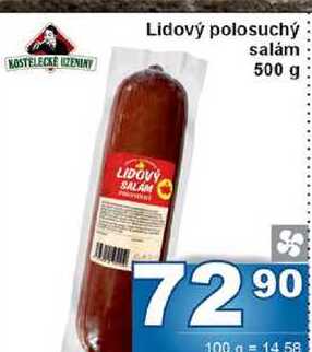 Lidový polosuchý salám 500 g