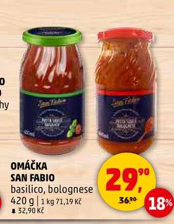 OMÁČKA SAN FABIO basilico, bolognese, 420 g