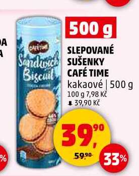 SLEPOVANÉ SUŠENKY CAFÉ TIME, 500 g v akci