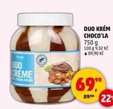 DUO KRÉM CHOCO'LA, 750 g 