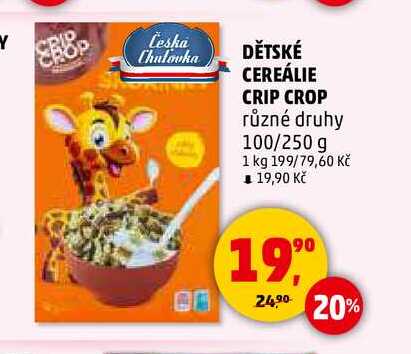 DĚTSKÉ CEREÁLIE CRIP CROP, 100 g