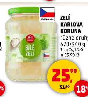 ZELÍ KARLOVA KORUNA, 670 g