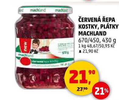 ČERVENÁ ŘEPA KOSTKY MACHLAND, 670 g