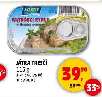 JÁTRA TRESČÍ, 115 g 