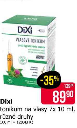 Dixi tonikum na vlasy 7x 10 ml, různé druhy 