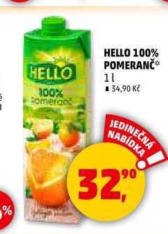 HELLO 100% POMERANČ, 1 l