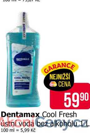 Dentamax Cool Fresh ústní voda bez alkoholu 100 ml 
