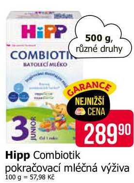 Hipp Combiotik pokračovací mléčná výživa 500g