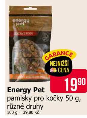 Energy Pet pamlsky pro kočky 50 g, různé druhy 