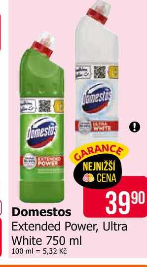 Domestos Extended Power, Ultra White 750 ml