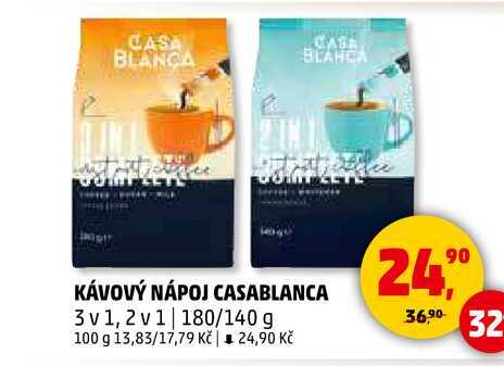 KÁVOVÝ NÁPOJ CASABLANCA 3 v 1, 180 g