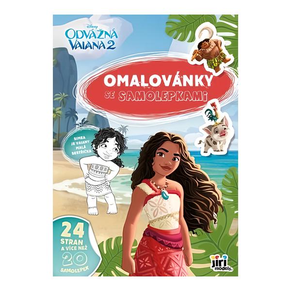 JIRI MODELS Omalovánky A4 se samolepkami Vaiana 2