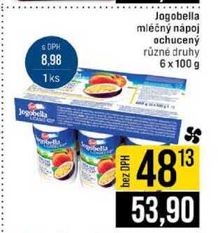 Jogobella mléčný nápoj ochucený různé druhy 6 x 100 g 