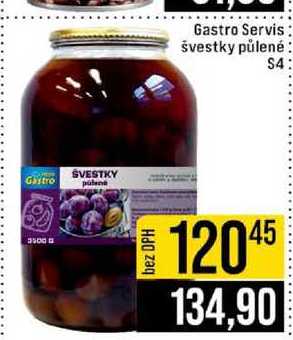 Gastro Servis švestky půlené S4