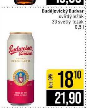 Budějovický Budvar světlý ležák 33 světlý ležák 0,5l