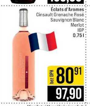 Éclats d'Aromes Cinsault Grenache Rosé Sauvignon Blanc Merlot IGP 0.75l