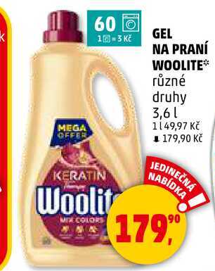 GEL NA PRANÍ WOOLITE, 3,6 l