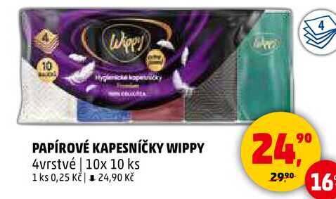 PAPÍROVÉ KAPESNÍČKY WIPPY, 10x 10 ks 